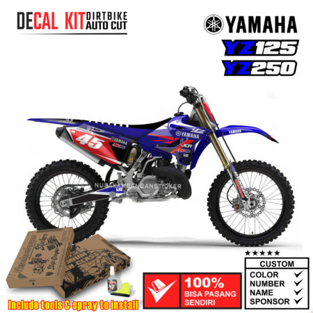Decal Kit Sticker Supermoto Dirtbike Yamaha Yz 125-250 Motocross Graphic Decals 11