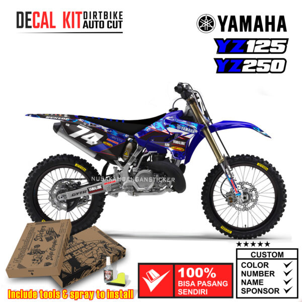 Decal Kit Sticker Supermoto Dirtbike Yamaha Yz 125-250 Motocross Graphic Decals 17