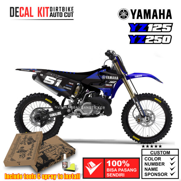 Decal Kit Sticker Supermoto Dirtbike Yamaha Yz 125-250 Motocross Graphic Decals 23