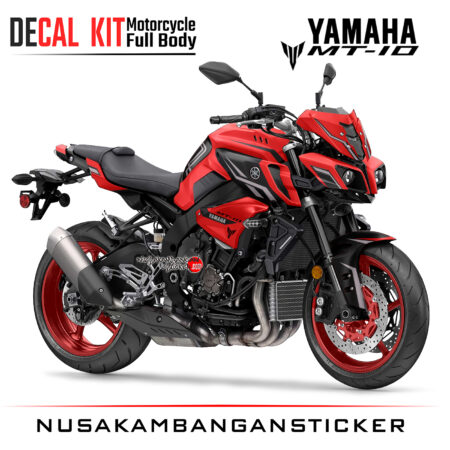 Decal Kit Sticker Yamaha Mt 10 Red Racing Big Bike Decals Motorsport Modifikasi