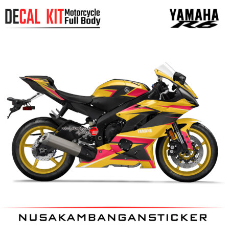 Decal Kit Sticker Yamaha YZF R6 New Yelow Racing Big Bike Decal Modification