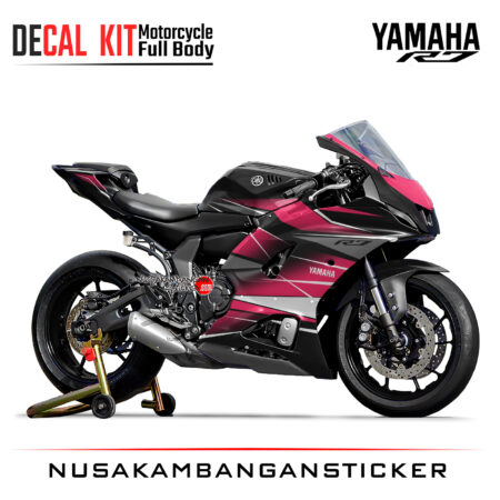 Decal Kit Sticker Yamaha YZF R7 Black Pink Racing Big Bike Decal Modification