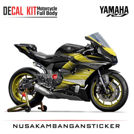 Decal Kit Sticker Yamaha YZF R7 Black Yelow Racing Big Bike Decal Modification