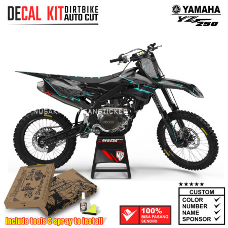 Decal Kit Supermoto Dirtbike Yamaha YZF 250 2019-2020 Black Racing Graphic Decals Motocross