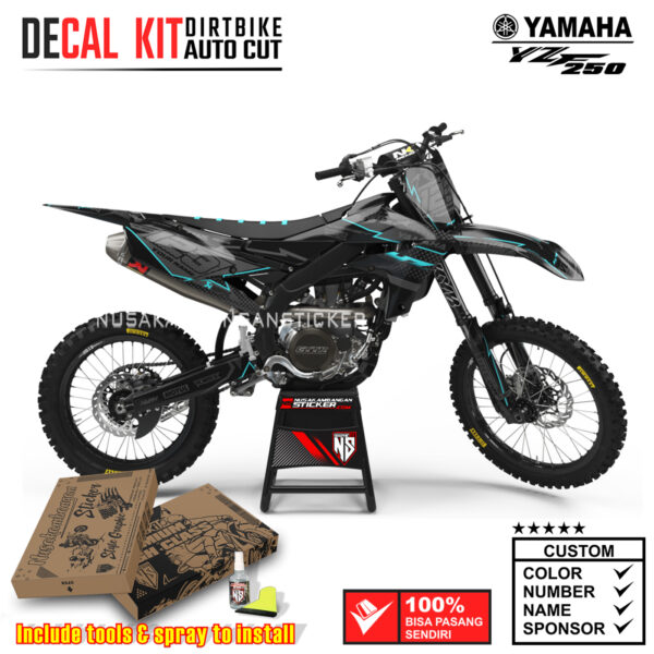 Decal Kit Supermoto Dirtbike Yamaha YZF 250 2019-2020 Black Racing Graphic Decals Motocross