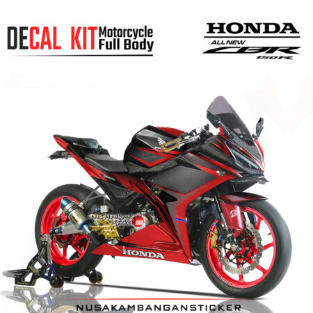 Decal Sticker Honda CBR 150 R All New Carbon grafis Merah Stiker Full Body