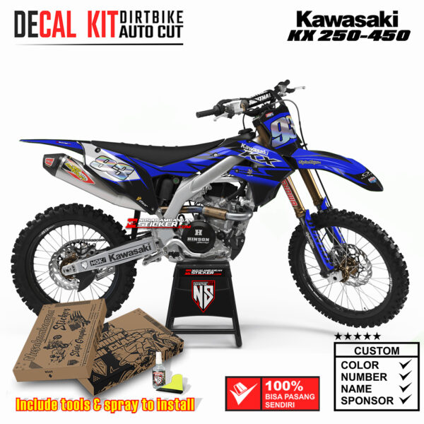 Decal Sticker Kit Kawasaki KX 250-450 Dirtbike Supermoto Graphic Kit Street 03 Yelow Motocross Stiker Decals