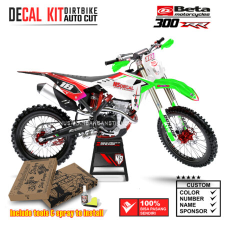 Decal Sticker Kit Supermoto Dirtbike Beta 300 RR Fast Blue 03 Motocross Graphic Decals