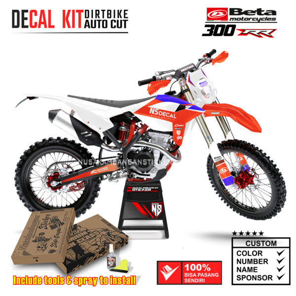 Decal Sticker Kit Supermoto Dirtbike Beta 300 RR Spesial Graphic NSDCL 04 Motocross Graphic