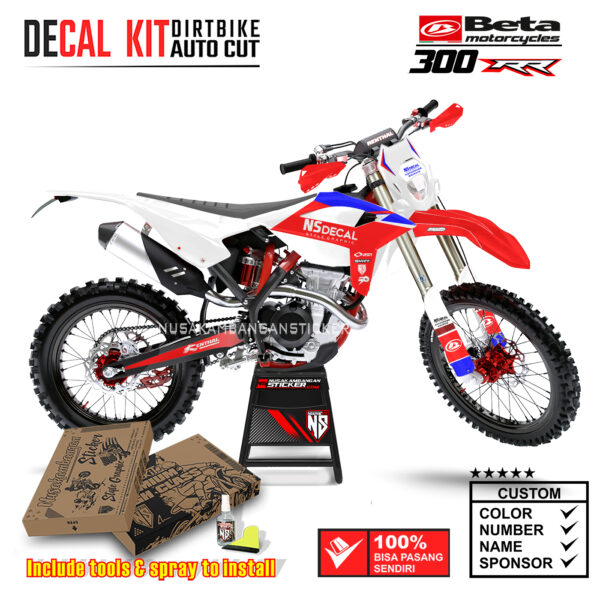 Decal Sticker Kit Supermoto Dirtbike Beta 300 RR Spesial Graphic NSDCL Motocross Graphic