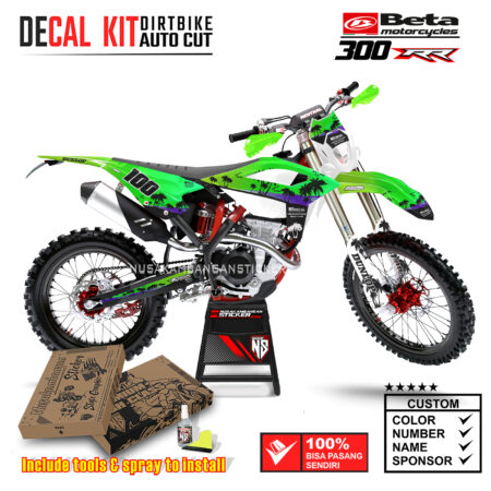 Decal Sticker Kit Supermoto Dirtbike Beta 300 RR Sunset Theme 03 Motocross Graphic