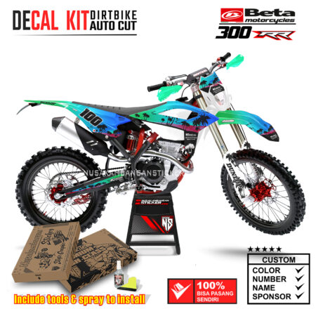 Decal Sticker Kit Supermoto Dirtbike Beta 300 RR Sunset Theme 07 Motocross Graphic