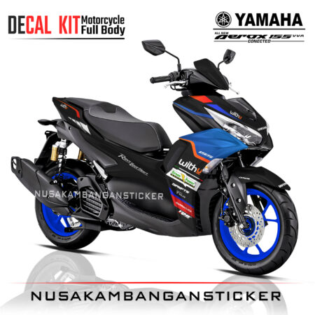 Decal Stiker Yamaha All New Aerox 155 Vva Conected Livery RNF Team Moto Gp Sticker Full Body