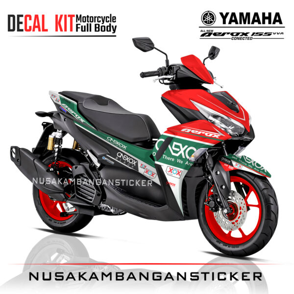 Decal Stiker Yamaha All New Aerox 155 Vva Conected Onexox Merah Sticker Full Body