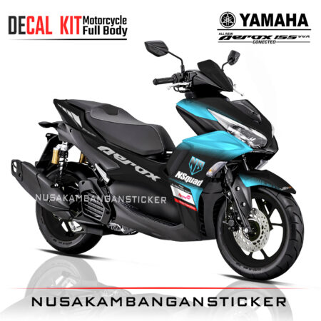 Decal Stiker Yamaha All New Aerox 155 Vva NS Squad Tosca Blue Sticker Full Body