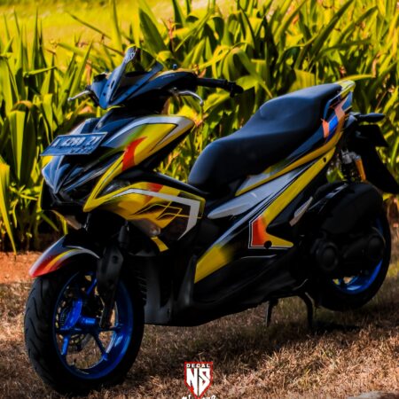 Decal Sticker Yamaha AEROX 155 Air Brush Kuning 03