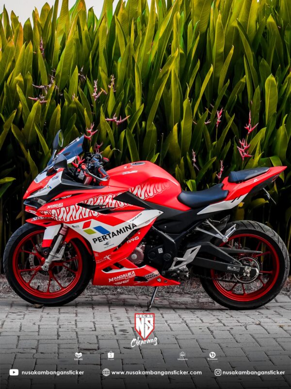 Decal Stiker Honda CBR 150 ALL New 2021 Mandalika Racing Team Merah 10