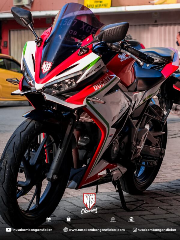 Decal Stiker Honda CBR 150 ALL New Livery Ducati Panigale Merah 11