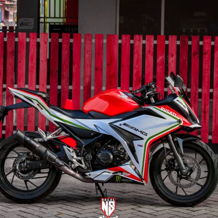 Decal Stiker Honda CBR 150 ALL New Livery Ducati Panigale Merah 3