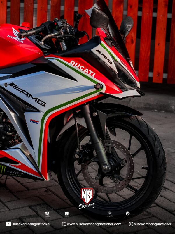 Decal Stiker Honda CBR 150 ALL New Livery Ducati Panigale Merah 7