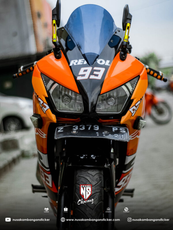 Decal Stiker Honda CBR 150 R K45 Lokal Banteng Orange 01