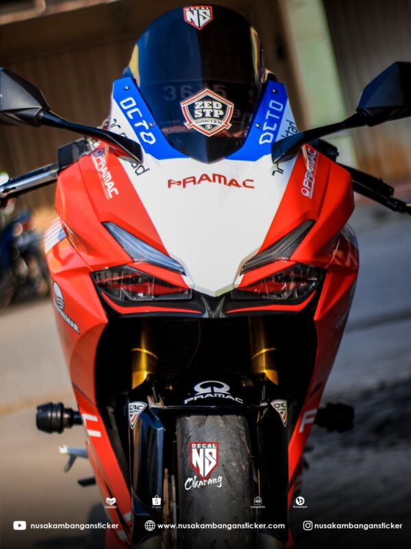 Decal Stiker Honda CBR 250 Alma Pramac Racing Merah 9