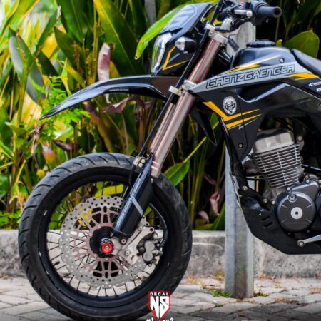 Decal Stiker Honda CRF 150 L Hitam Grafis Gold 02