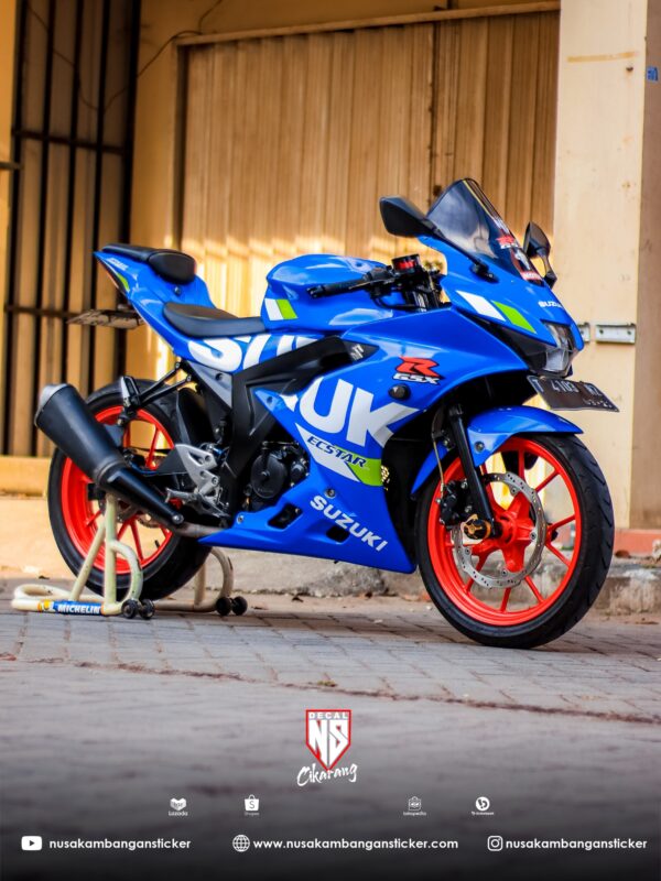 Decal Stiker Suzuki GSX R 150 Biru 01