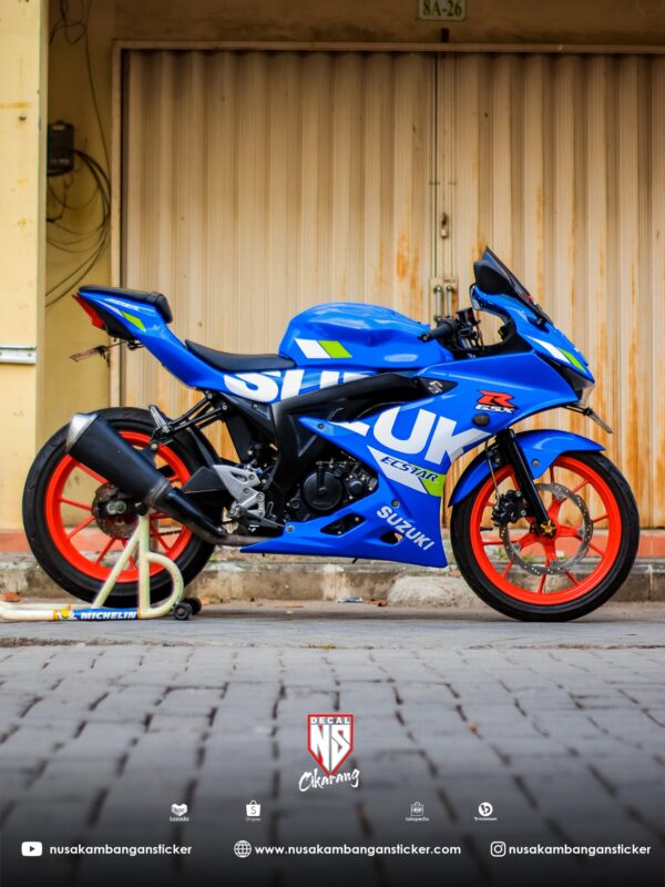 Decal Stiker Suzuki GSX R 150 Biru 02