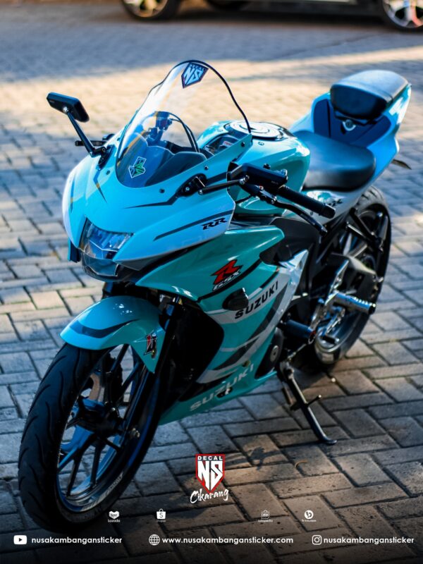 Decal Stiker Suzuki GSX R 150 Livery Ducati Biru Tosca 02