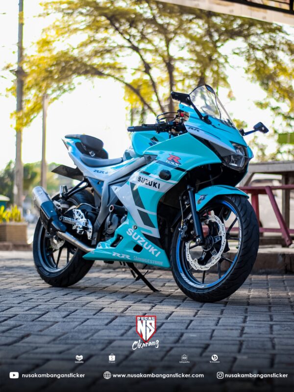 Decal Stiker Suzuki GSX R 150 Livery Ducati Biru Tosca 03