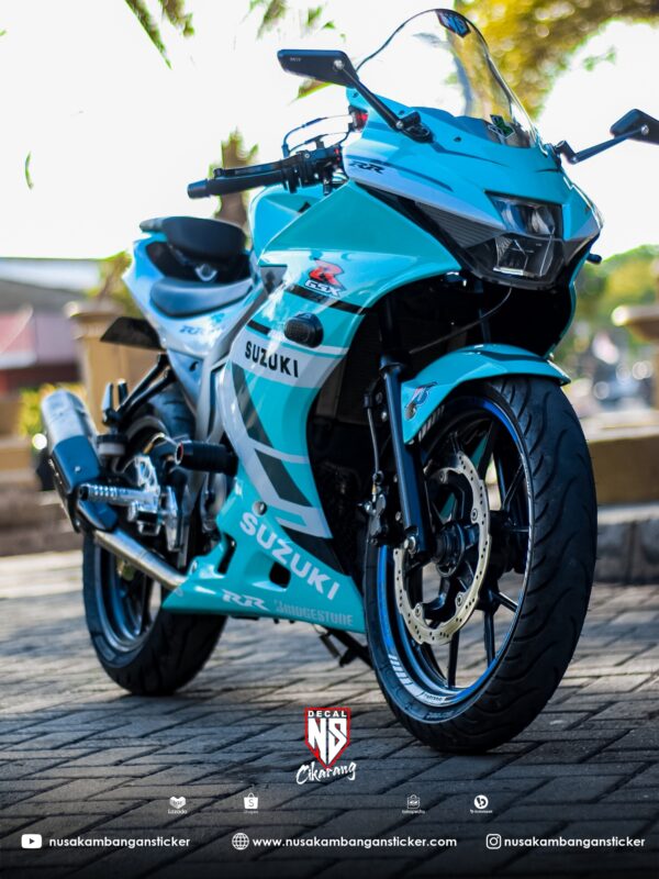 Decal Stiker Suzuki GSX R 150 Livery Ducati Biru Tosca 04