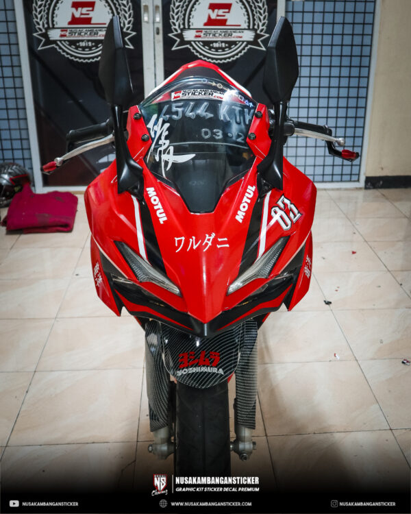 Custom stiker CBR 150 R 2021 merah grafis full body 03