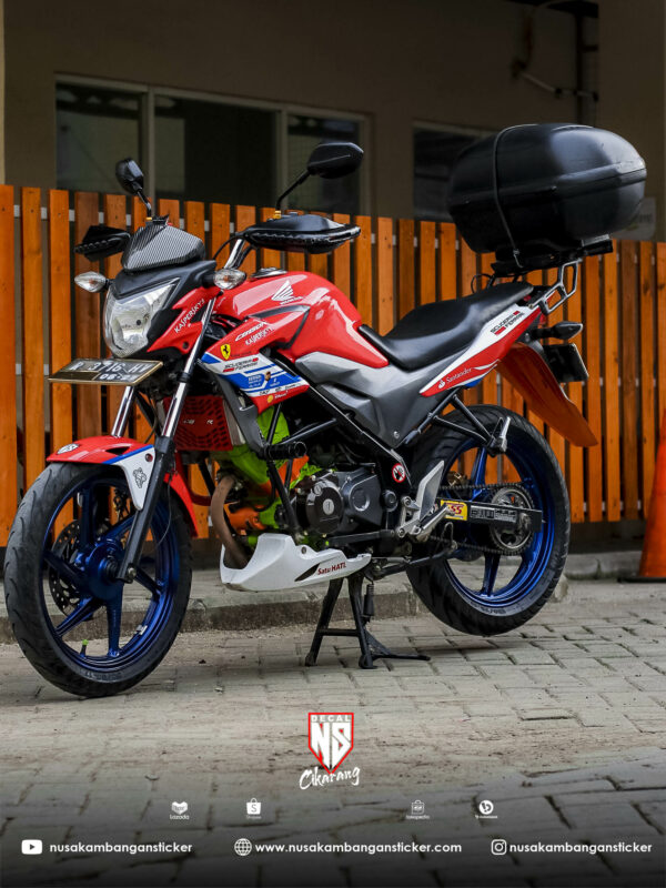 Cutting Sticker CB150R Nerah Tricolor Wrapping Decal Stiker Full Body 03