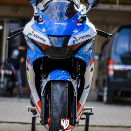 Decal Sticker Motor Suzuki GSXR 150 Liveri Mandalika Biru CUtting Stiker Modifikasi Sticker Full Body 03