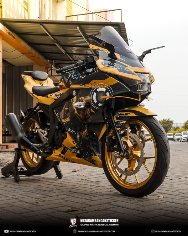 Decal Stiker GSX 150 R bumble bee kuning full body 01