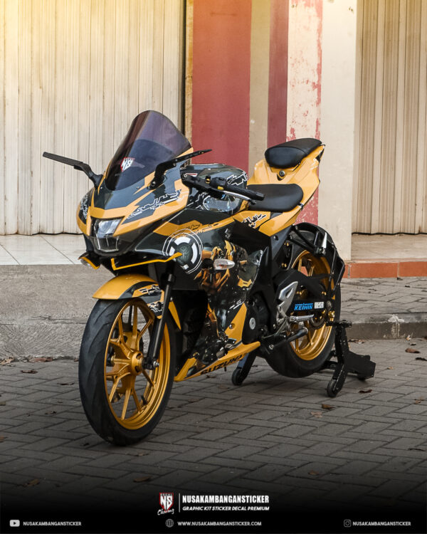 Decal Stiker GSX 150 R bumble bee kuning full body 02