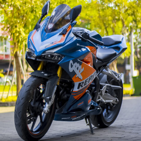 Desain Motor Honda CBR 250 RR Repsol Biru Tosca Cutting Stiker Decal Sticker Full Body 02