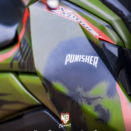 Desain Motor Xabre Punisher Hijau Armi Modifikasi Stiker Full Body 01