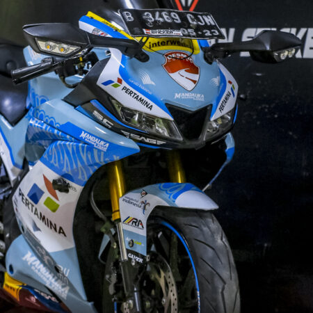 Desain R15 V3 Mandalika Biru Tosca Sticker Full Body 02