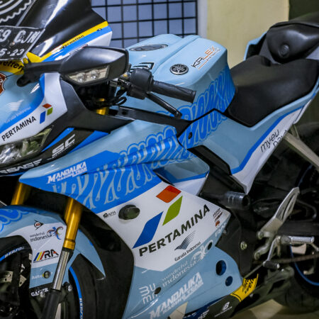 Desain R15 V3 Mandalika Biru Tosca Sticker Full Body 03