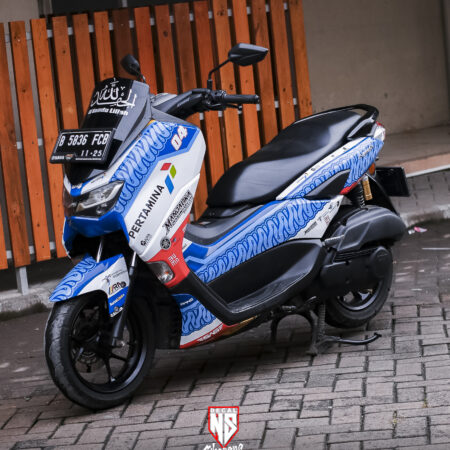 Desain Stiker Nmax 155 New Livery Mandalika SAG Biru Sticker Full Body 02