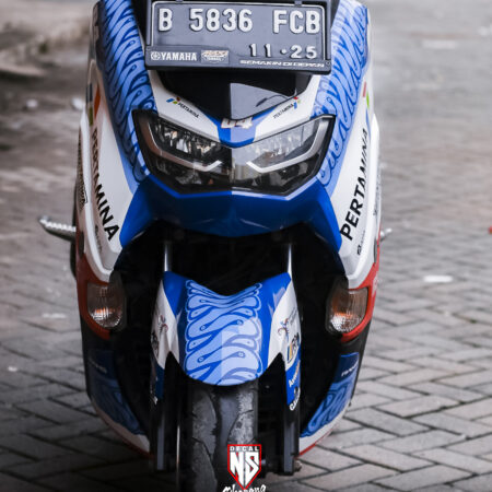Desain Stiker Nmax 155 New Livery Mandalika SAG Biru Sticker Full Body 03