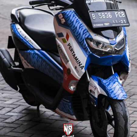 Desain Stiker Nmax 155 New Livery Mandalika SAG Biru Sticker Full Body 04
