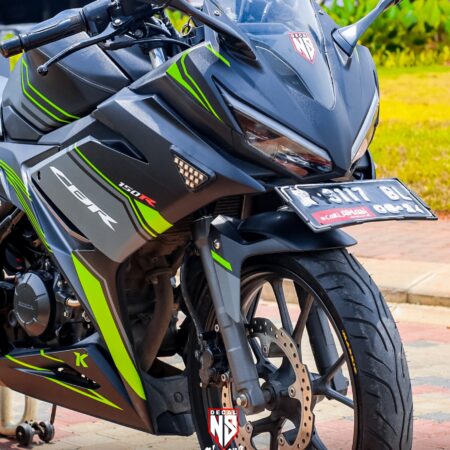 Sticker Motor Honda CBR 150 R All New Hitam Grafis Hijau Modifikasi Stiker Full Body 02