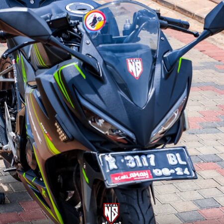 Sticker Motor Honda CBR 150 R All New Hitam Grafis Hijau Modifikasi Stiker Full Body 03