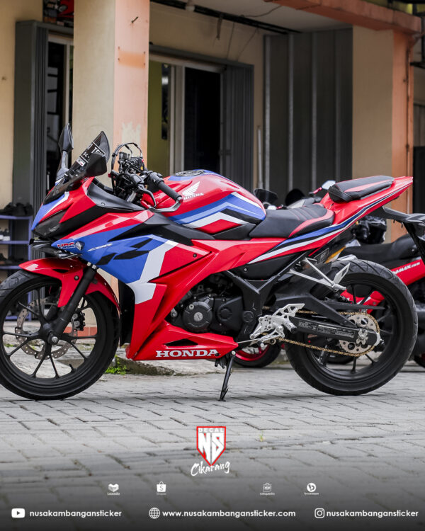 Sticker Motor Honda CBR 150 R All New Merah Tricolor Modifikasi Stiker Full Body 03