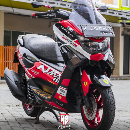 Sticker Motor Yamaha Nmax 155 Ferrari Merah Modifikasi Stiker Full Body 02