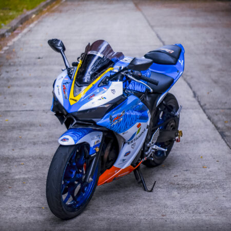Sticker R25 Livery Mandalika SAG Biru Modifikasi Cutting Stiker Full Body 03