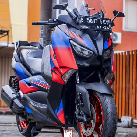 Sticker Yamaha Xmax 250 Fireblade Biru Merah Cutting Stiker Full Body 02